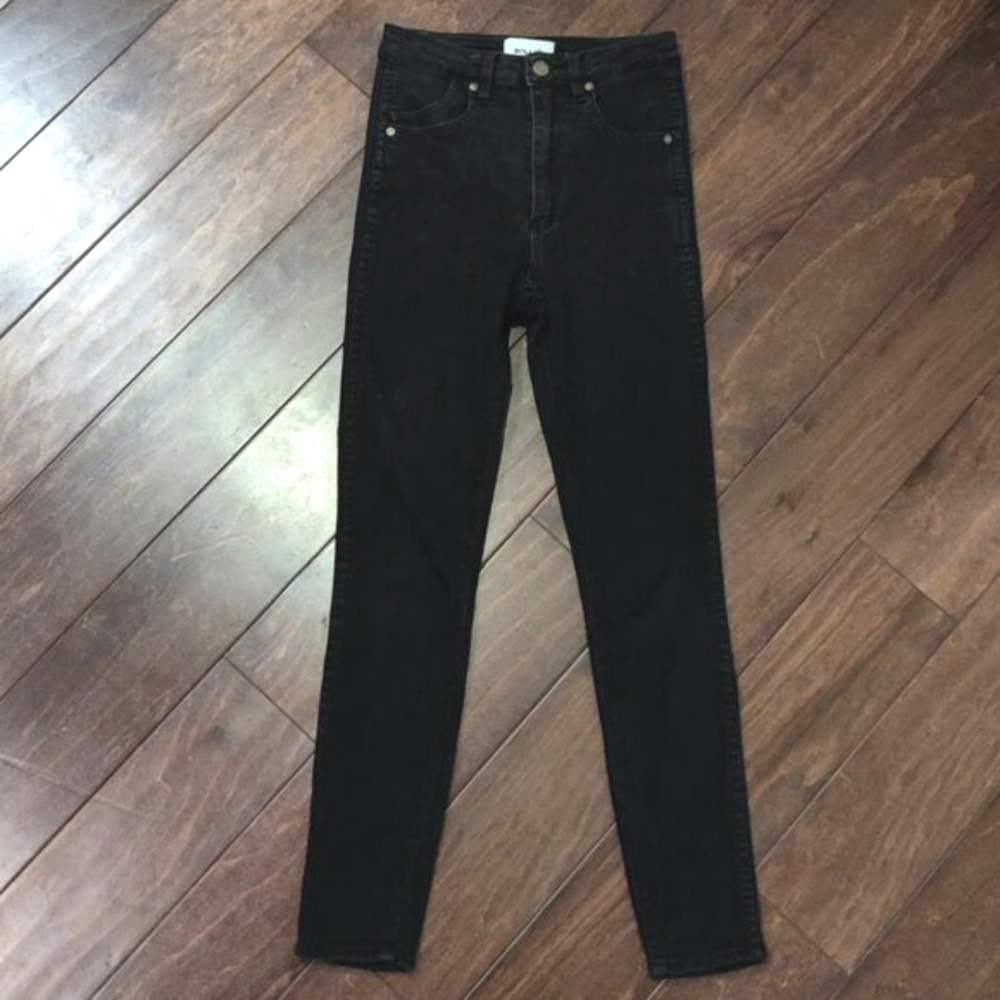 Rolla's East Coast Ankle High Rise Skinny Jeans Black SIZE 25